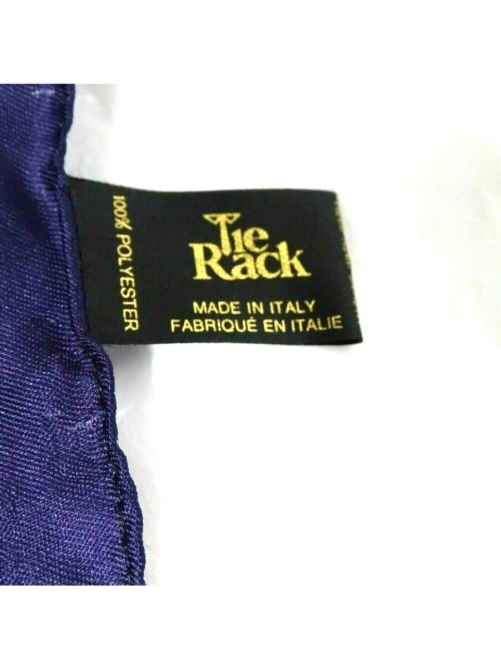 Vintage 80s Tie Rack Head Neck Handbag Scarf Leaves Fruit Purple 31" Italy FLAWS - Picture 3 of 8